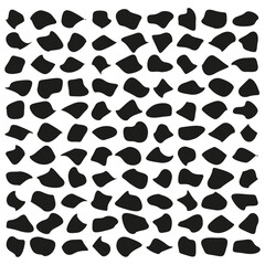 Fragment icon pattern. Black shape design. Minimalist grid illustration. Vector block symbol.