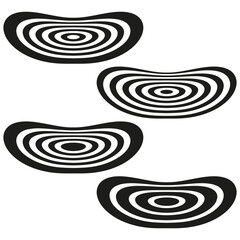 Oval ring pattern. Elliptical circle design. Geometric loop Vector. Abstract shape background.