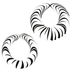 Ring icon pattern. Black loop design. Geometric circle illustration. Vector unity symbol.