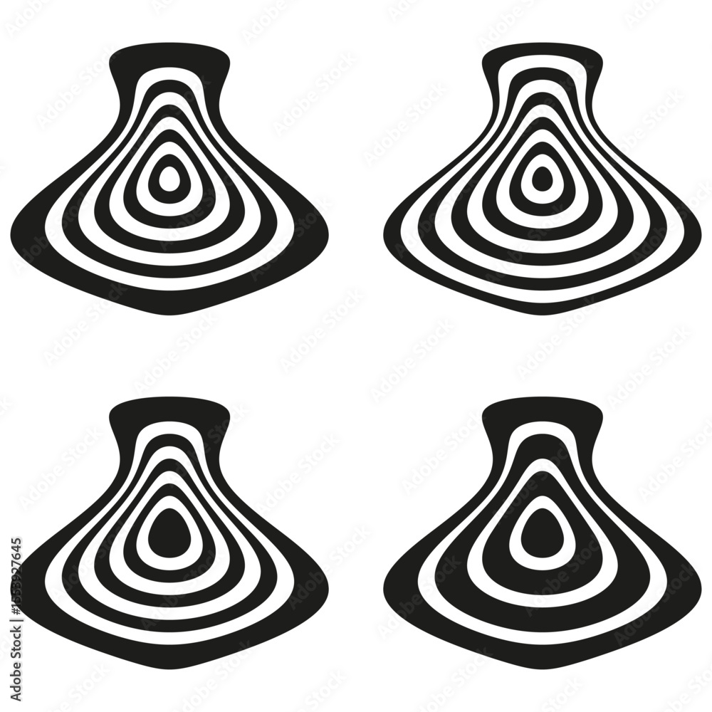 Poster triangle shape patterns. geometric pyramid forms. black angular elements. vector pointed designs