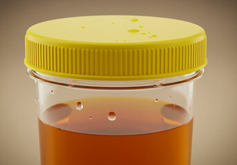 Sustainable Biofuel Renewable Energy Source in Transparent Jar with Yellow Lid
