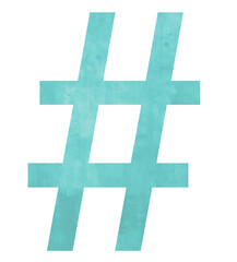 Obraz premium Hashtag png sign, transparent background