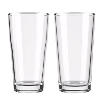 Vasos de cristal transparentes sobre fondo aislado png