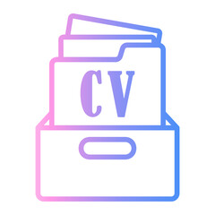 recruitment Line Gradient Icon