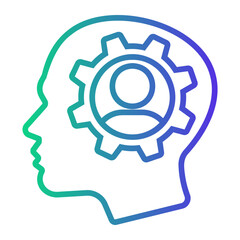 recruitment Line Gradient Icon