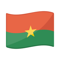 Burkina Faso Sign Emoji Icon Illustration. Flag Vector Emoticon Design Clip Art Sign Comic Symbol Style.
