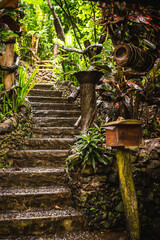Outdoor Staircase in a Balinese Bee Farm