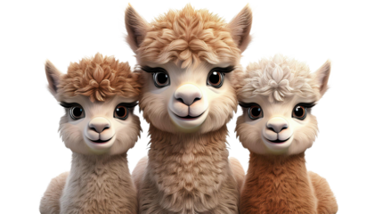 Niedliche Alpaka, PNG