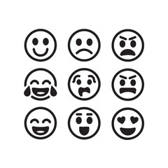 set of smileys