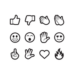 Obraz premium hand icons set