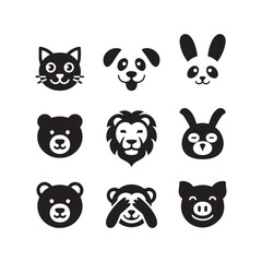 animal icons set