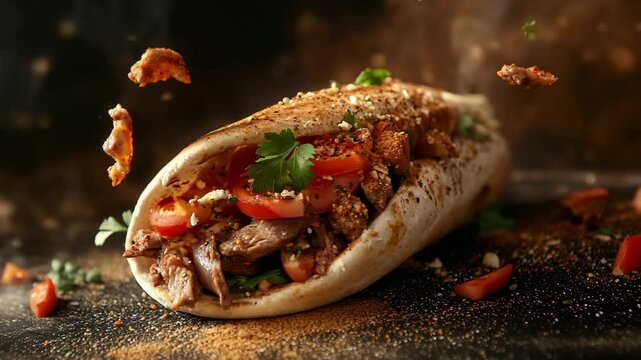 beef mexican wrap roll taco