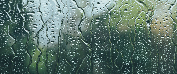 Raindrops On Vehicle Windscreen