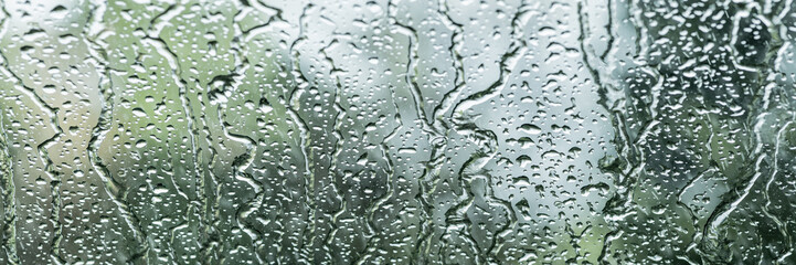 Raindrops On Vehicle Windscreen