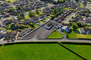 Aerial view of Craigyhill Gospel Hall Larne Co Antrim Northern Ireland