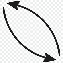 wavy curved Long arrow icon. long line arrow vector. flat style Arrow symbol. arrow on a white background.