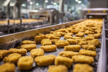 Meat based food manufacturing line for nuggets