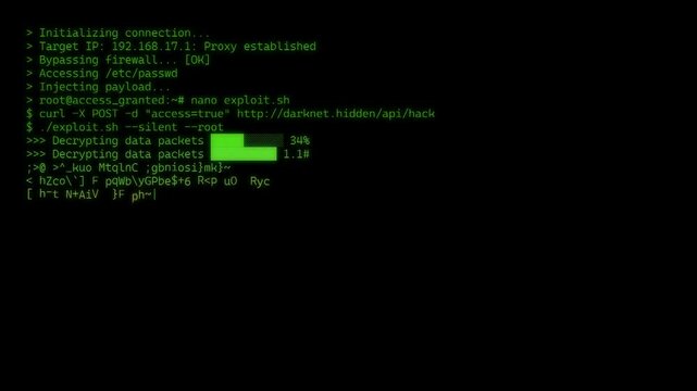 Code hacker animation, programming typing text footage is suitable for technology film backgrounds, tech wallpapers, hacking openings, and programming languages