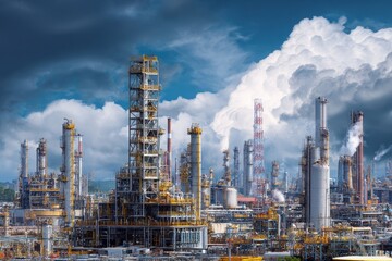 Obraz premium Petroleum processing and sector