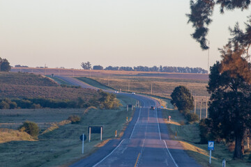 Amanecer en la ruta