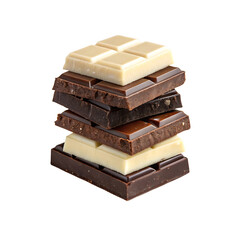 Stack of Assorted Chocolate Bars With Different Flavors And Textures