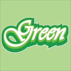 Green text effect with green background