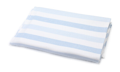One striped beach towel isolated on white