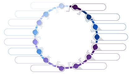 Infographic for presentation, 15 process.