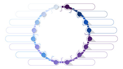 Infographic for presentation, 16 process.