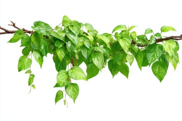 Liana ivy plant bush three leaved wild vine isolated on white background with clipping path