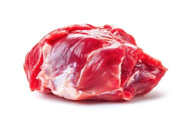 Uncooked rabbit flesh on white background