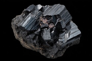 Uraninite from Oberschlema Ore Mountains Germany set against a white backdrop