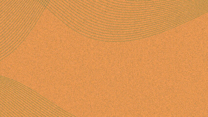 Textured orange background with subtle green curved line patterns