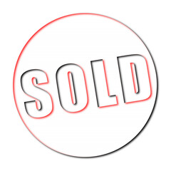 sold sign text shadow style background
