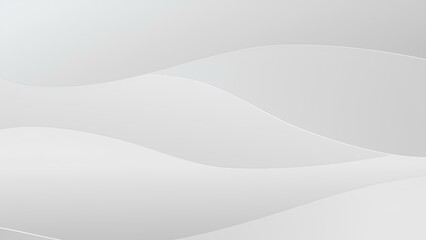 Abstract white wave background, soft flowing shapes for modern design
