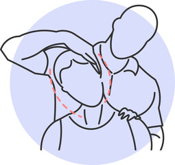 Physiotherapy session for neck pain relief