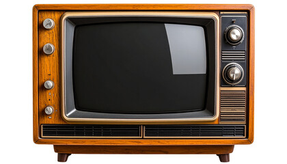 Vintage television, retro tv monitor frame, analog screen, old school design