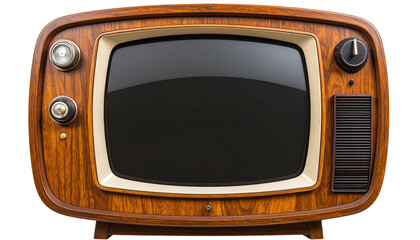 Vintage television, retro tv monitor frame, analog screen, old school design