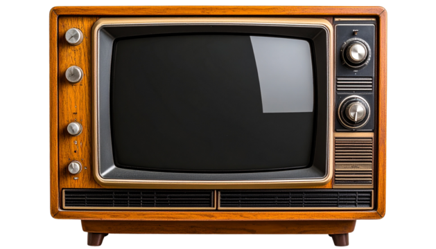 Vintage television, retro tv monitor frame, analog screen, old school design