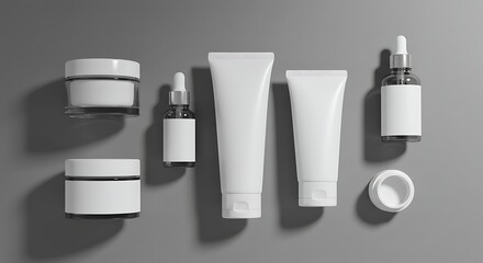 Modern Cosmetic Containers in Minimalist Style with Shadow Enhancements variation 4