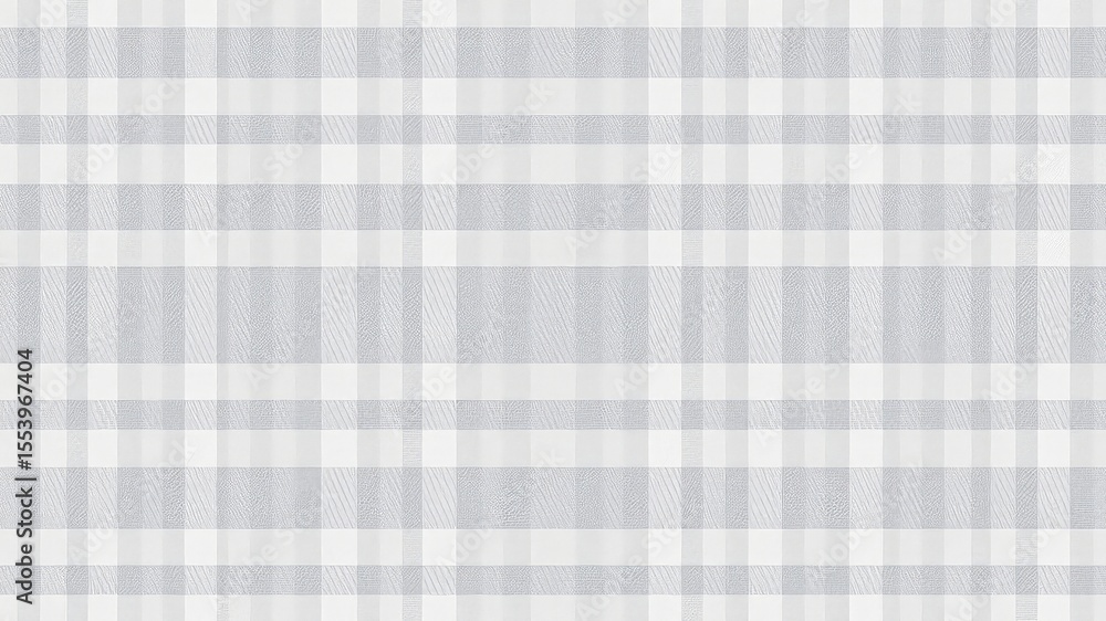 Poster subtle light gray and white tartan textile seamless repeat pattern providing a calming and timeless 
