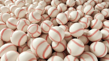 A Large Collection of Baseballs Stacked Together Showcasing the Many Options and Opportunities for Practice