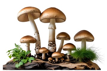 mushrooms isolated on transparent background