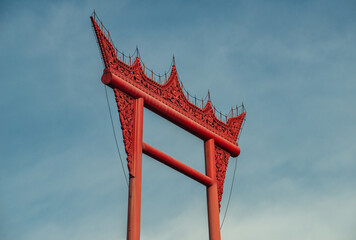 The giant swing of Bangkok. The Giant Swing (Sao Ching Cha) was originally erected in 1784 as part...