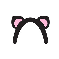 Cat Ears Headband Flat Cartoon Icon
