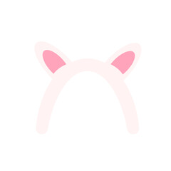 Bunny Ears Headband Cartoon Flat Icon