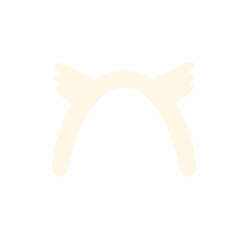 Obraz premium Sweet and Stylish Cute Wings Headband Flat Icons for Fashionable Girls and Toddlers