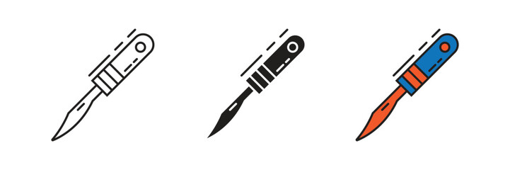 Scalpel is a sharp surgical knife, used for making precise incisions during medical operations and procedures.