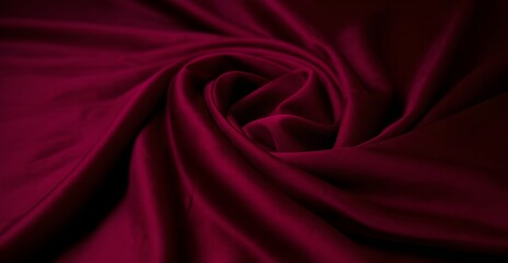 A close up of a red fabric with a spiral pattern