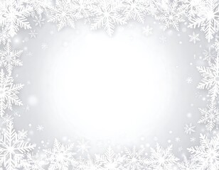 Winter snowflake frame